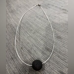 Black “Lava Ball” Necklace